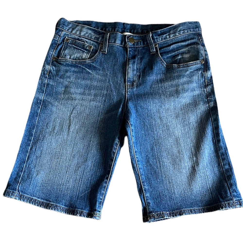 Garnet Hill Denim Bermuda Shorts Blue Size 6 - Picture 2 of 8